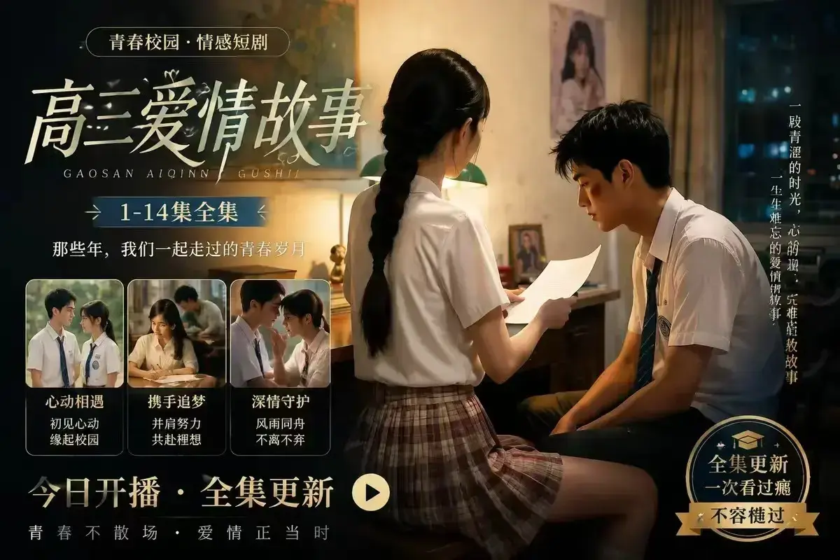 爆款AI校园短剧《B中爱情故事》未删减完整版 误会篇在线秒存 高清观看百度网盘